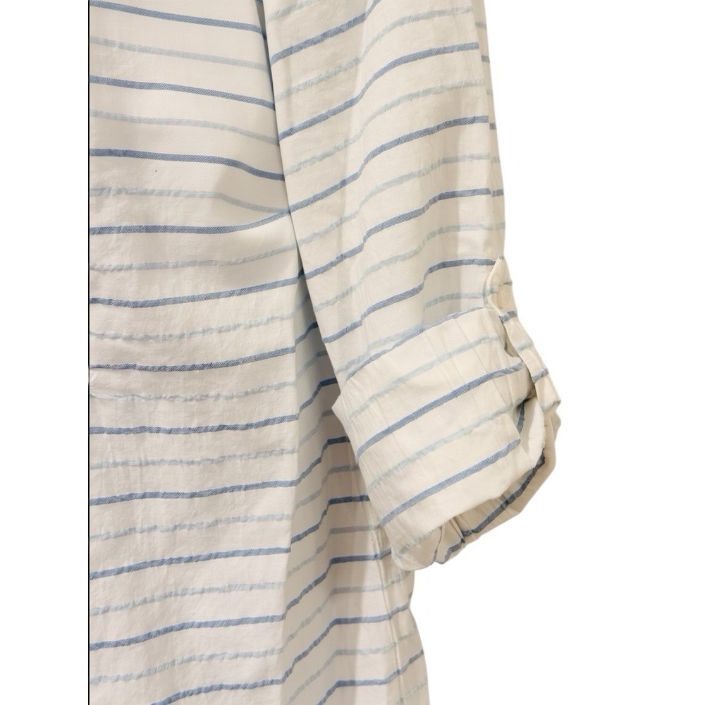 Vineyard Vines Women Tunic Top 14 Seersucker Embroidered Blue Stripe #2W2026‎ - Picture 5 of 10